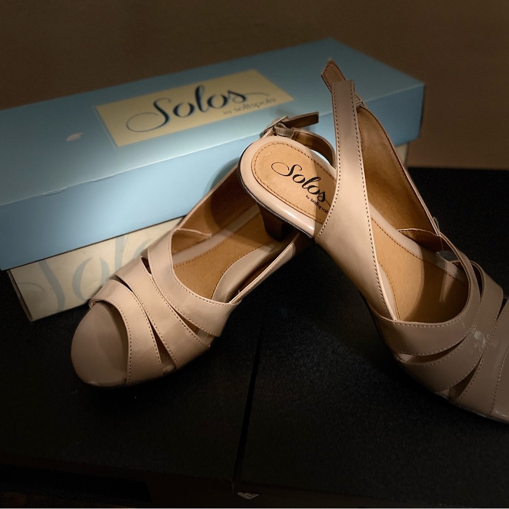 Woman, beige heels